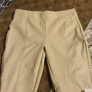 FN Ivory faux leather leggings